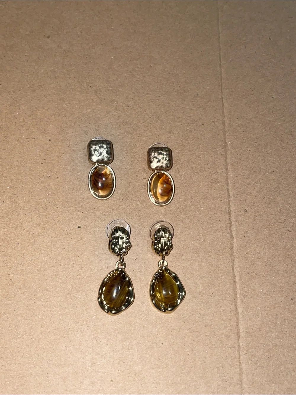 Free People Gold-Tone & Real Stone Beaded Multi-Style Earring Bundle Set